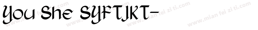 You She SYFTJKT字体转换